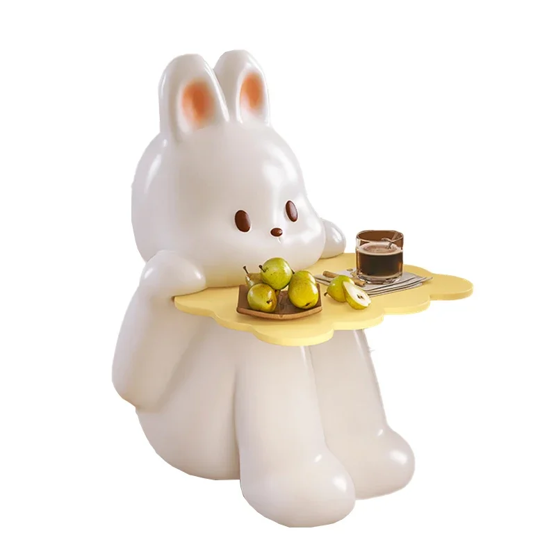 Home Decor Rabbit Side Table Landing Ornaments Sculptures & Figurines Decoration Accessories Living Room Resin Animal Statues