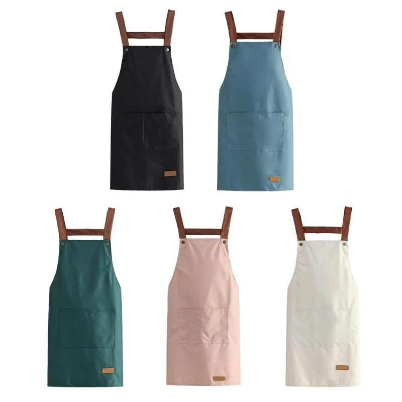 Waterproof Apron For Men And Women Household Kitchen Cooking Overall Printing Oil Resistant Wear-resistant Dropshipping