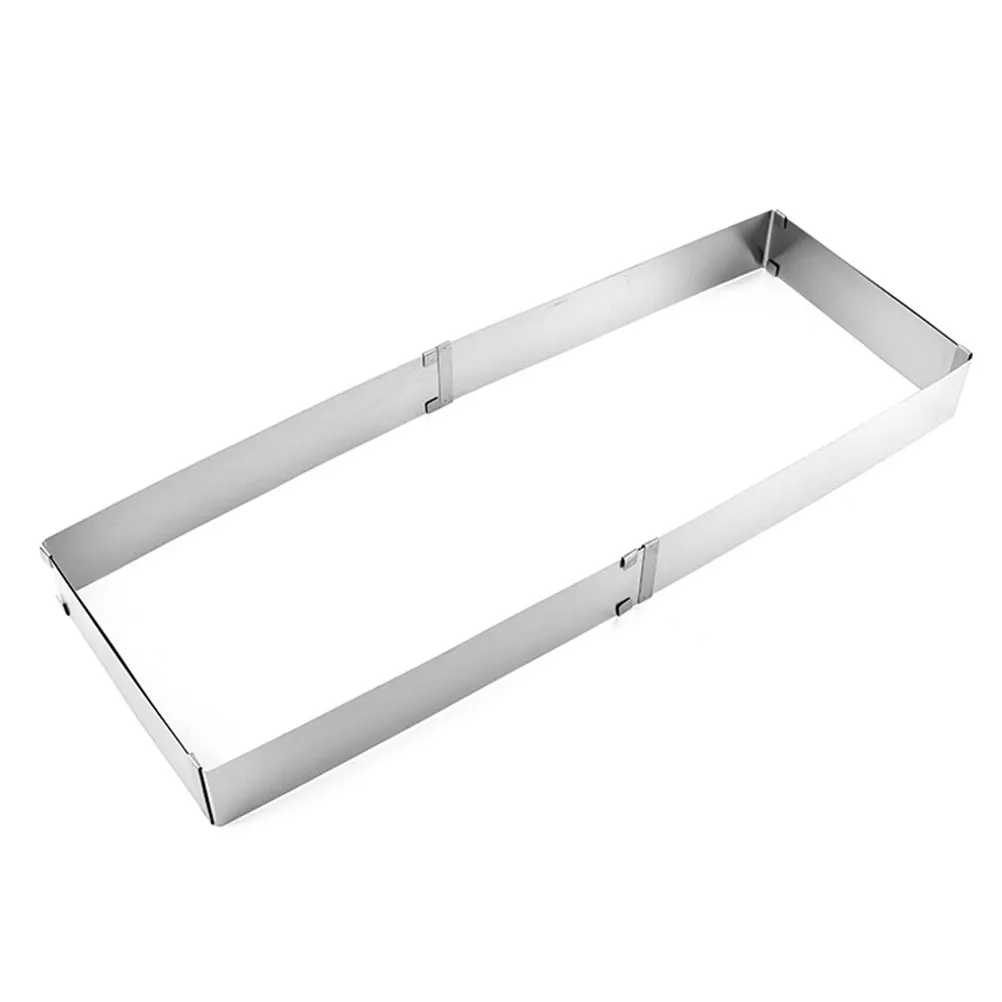 

Adjustable Square Stainless Steel Cake Mold Baking Ring for DIY Mousse Pastry Layered Cakes Heat Resistant Corrosion Proof Easy