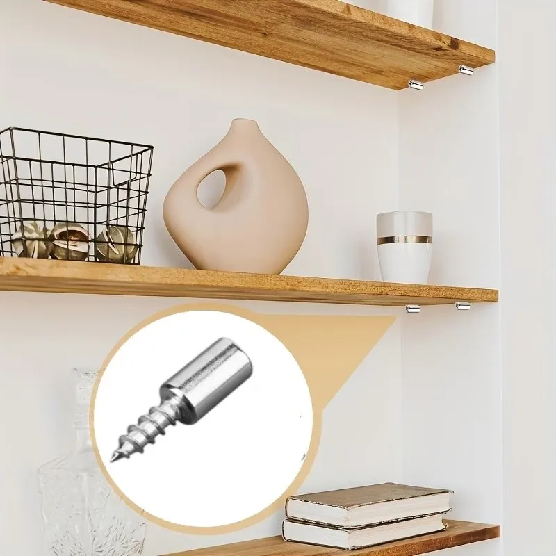 

53Pcs High Load-Bearing Shelf Support Pegs, Sturdy Metal Self-Tapping for Cabinet