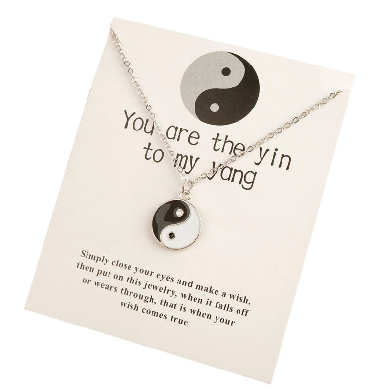 Chinese for Chi Yin Yang Bagua Necklace Alloy Dripping Clavicle Chain Drop Shipping