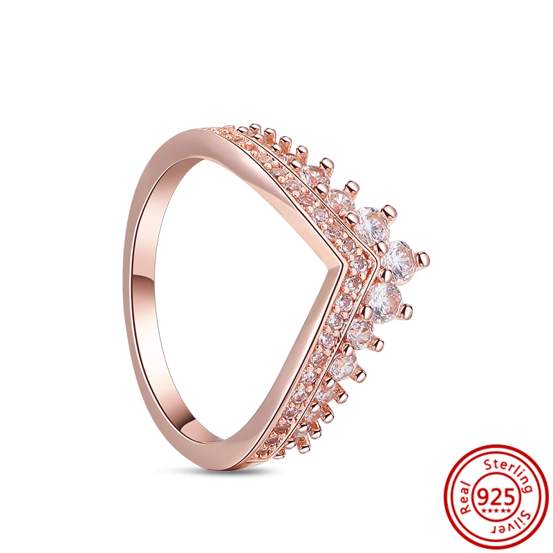925 Sterling Silver Rings For Women Original Infinity Love Heart Engagement Wedding Ring Rose Gold Zircon Luxury Jewelry Gift view 3