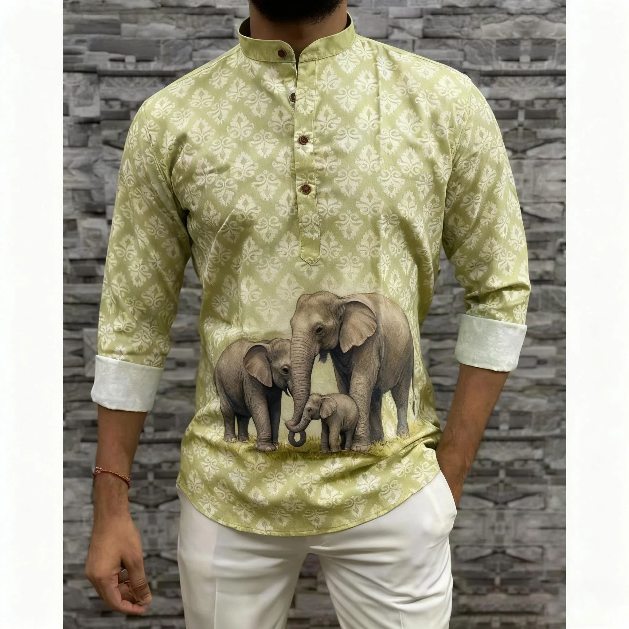 الملابس التقليدية أنماط آسيوية جنوب آسيا اليوسفي قميص بولو بأكمام طويلة الشرق الأوسط النمط الوطني Camisa Arabe Hombre