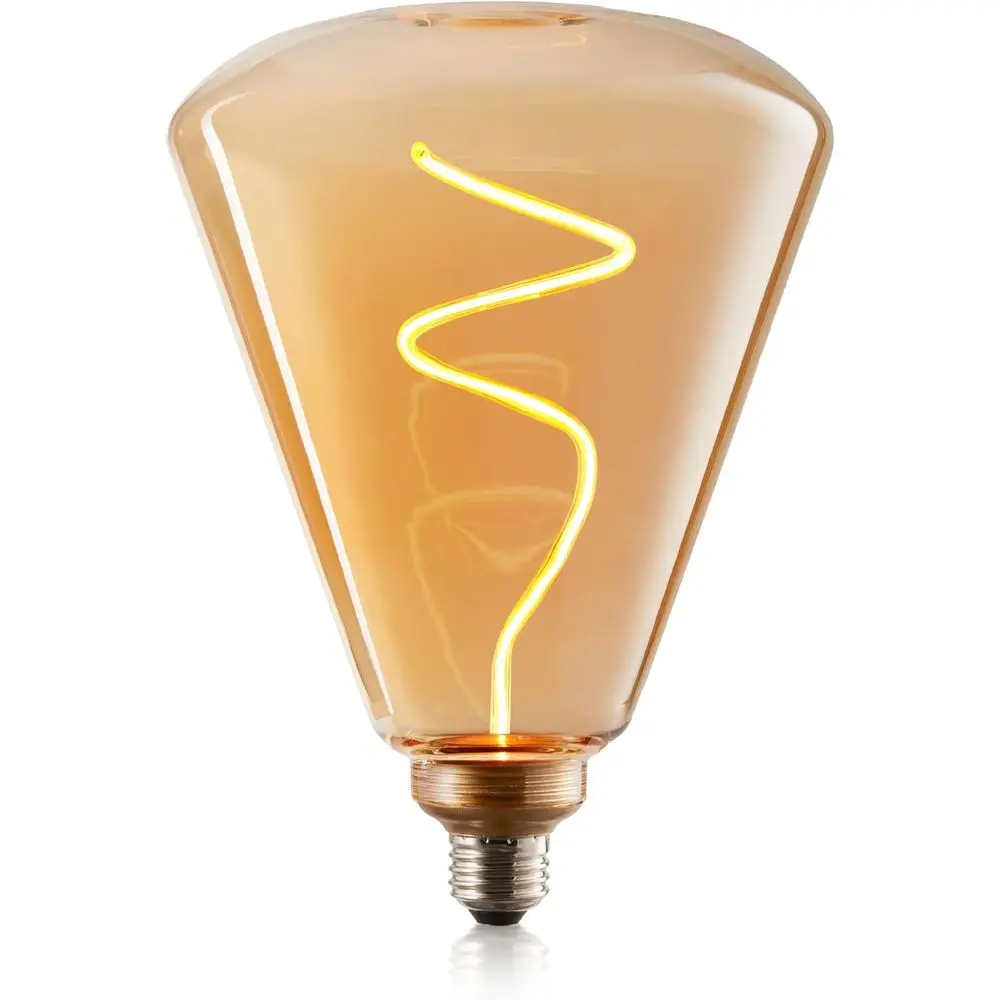 

Decorative Jumbo LED ilament Edison Light Bulb – 240 Lumen, 4.9W, Dimmable, 2000K Warm White, Medium E26 Base with Stunning Inne