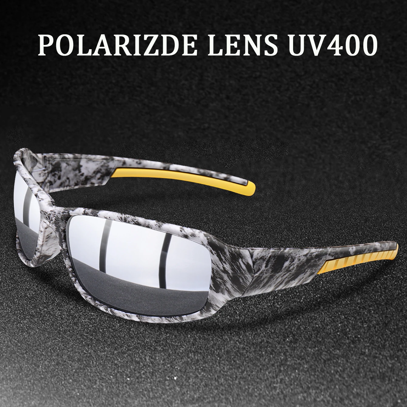 Polarisierte Fahrrad-Sonnenbrille, klassische Sportbrille für Männer und Frauen, winddichte Fahrradbrille zum Angeln und Wandern