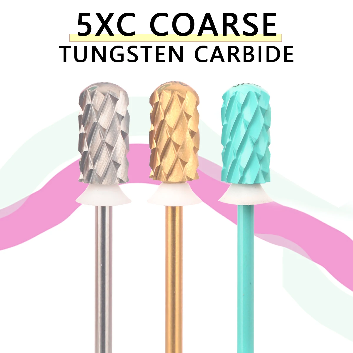 Asentale 5XC 라운드 탑 대형 배럴 네일 드릴 비트 3/32 카바이드 버 두꺼운 젤 제거 매니큐어 드릴 액세서리 공급 업체