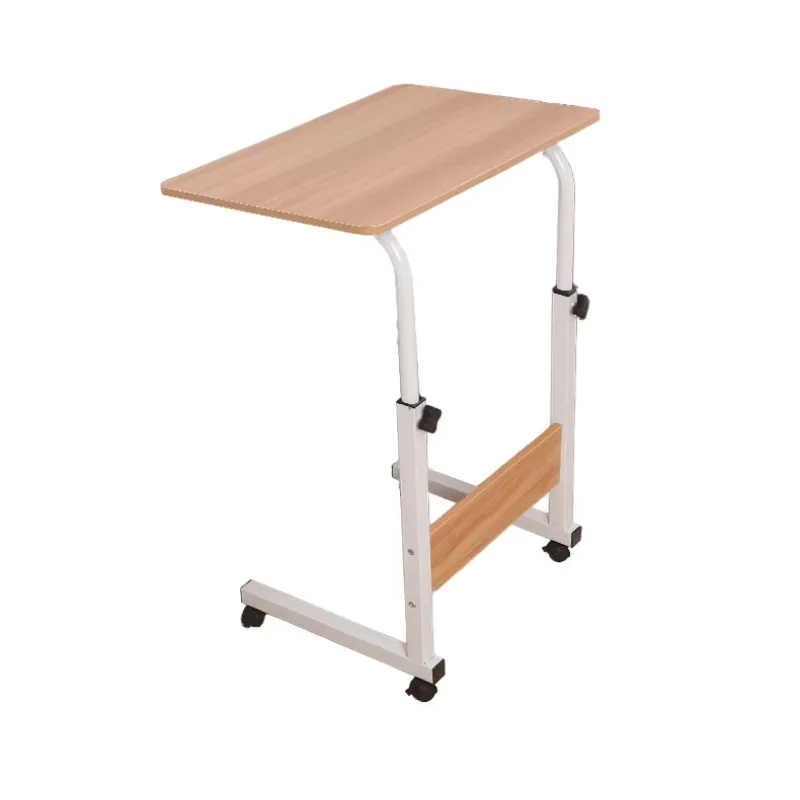 Simple adjustable height wheeled laptop desk, can be placed beside the bed, sofa, suitable for school office use