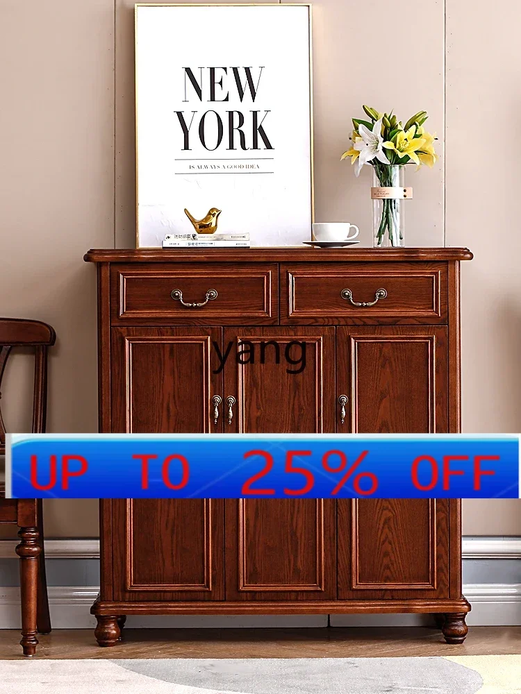 

lmm solid wood shoe cabinet living room old retro home entrance modern simple storage foyer cabinet