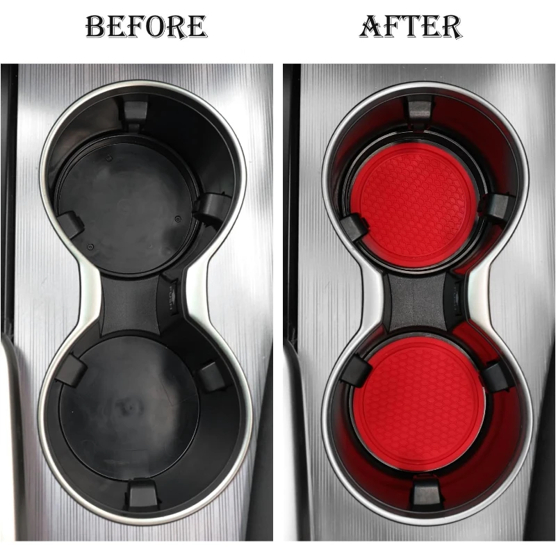 Picture 7: 4PCS Car Cup Coaster Universal Non-Slip Cup Holders Embedded in Ornaments Coaster, Car Interior Accessories