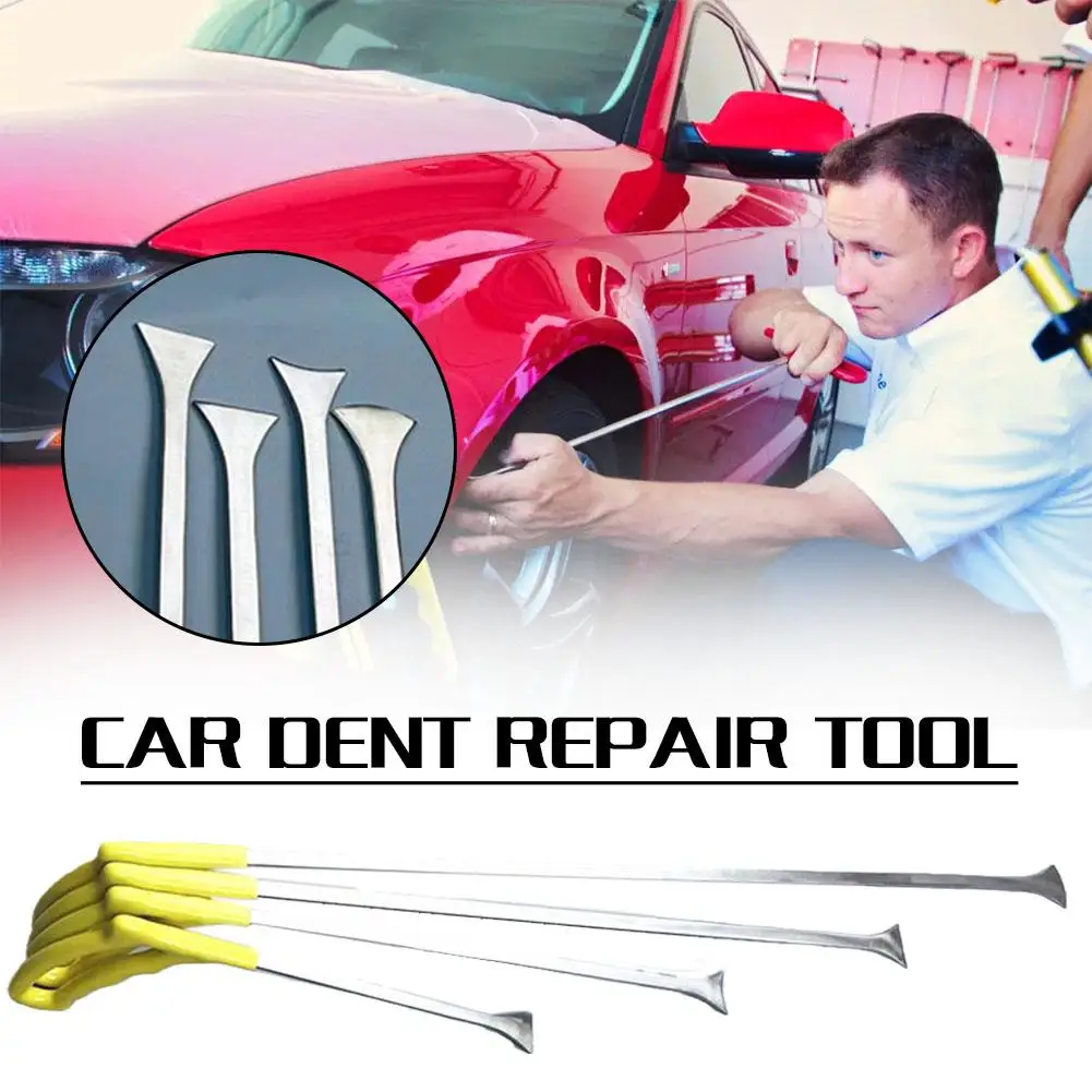 Car Body Repair Tools Paintless Dent Repair Tools Stainless Steel Dent Removal Rods Flat Shovel For Hail Dents Door Ding Re M3F8