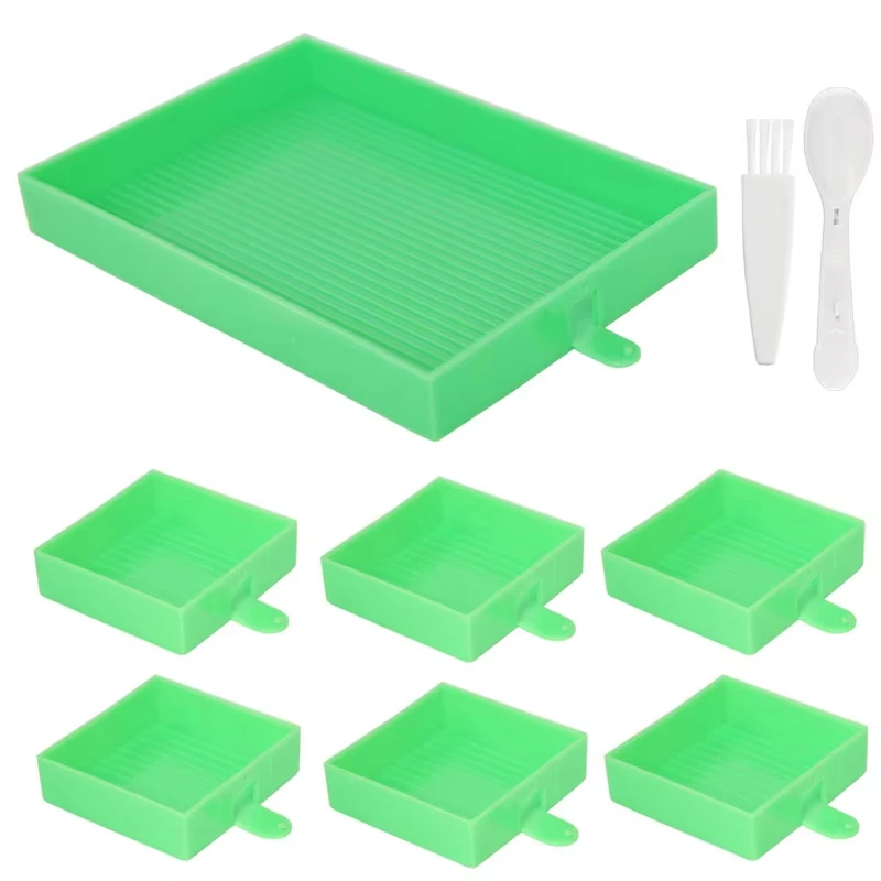 1pc 6 Grids Palette Diamond Painting Accessory Tray Kits Large Capacity Plate Tool Nail Art Beading Plates Cross Stitch