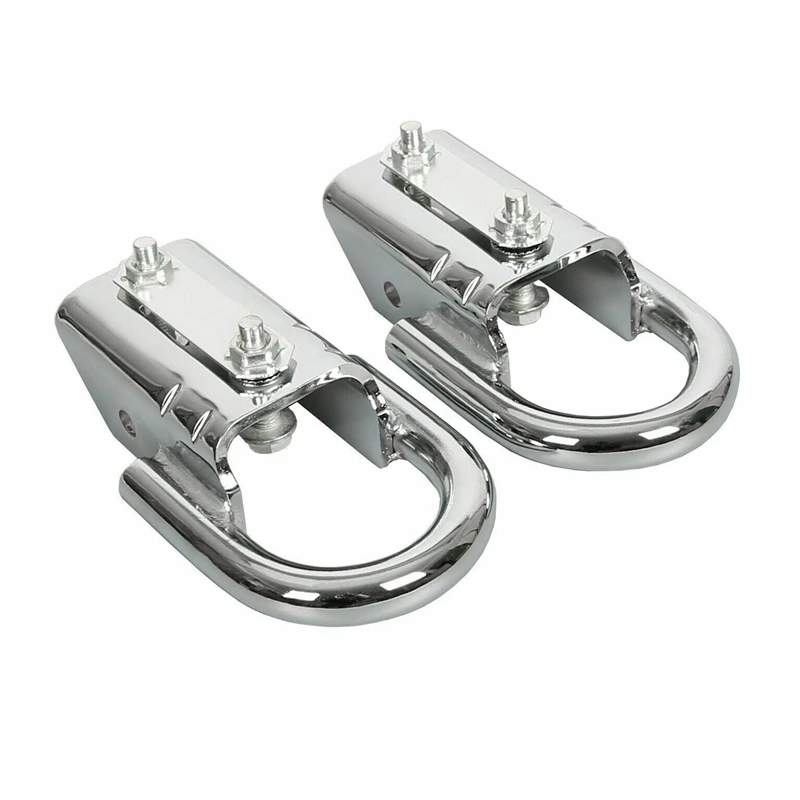 Front Bumper Tow Hooks Kit Silver FL3Z-17A954-A FL3Z-17A954-C For Ford F150 F-150 Trucks 2009-2021