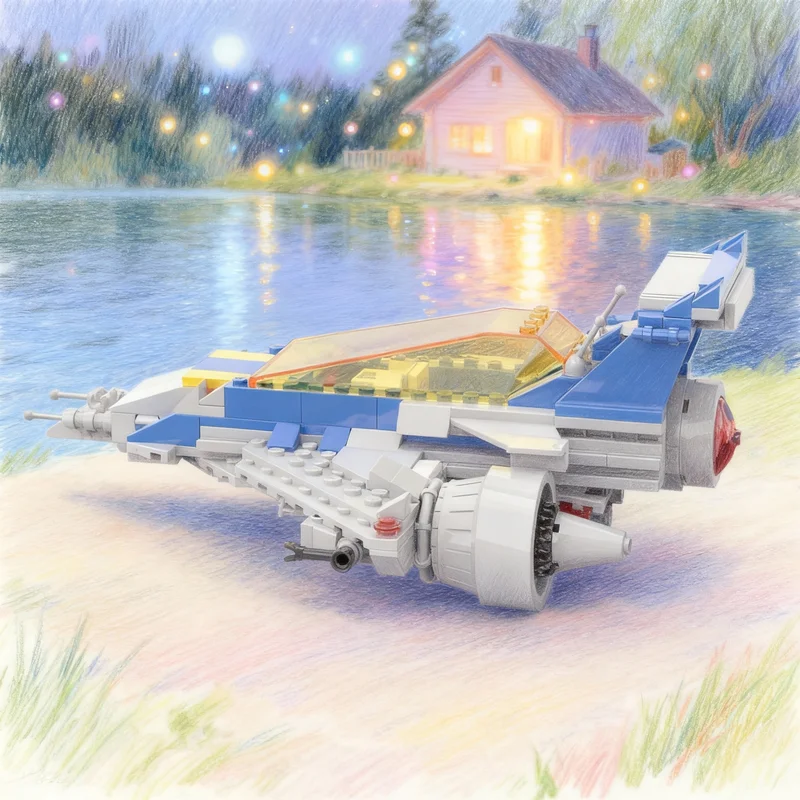 

310pcs MOC Space Classic Sprinter Twin Engine Add Model Toy Building Christmas Gifts Blocks Construction DIY Creative Idea