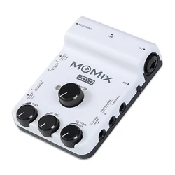 JOYO MOMIX USB Sound Card Loop Back for Live Streaming/Recording Support Mic/Guitar/Bass/Keyboard/Electronic Drum/Cell Phone