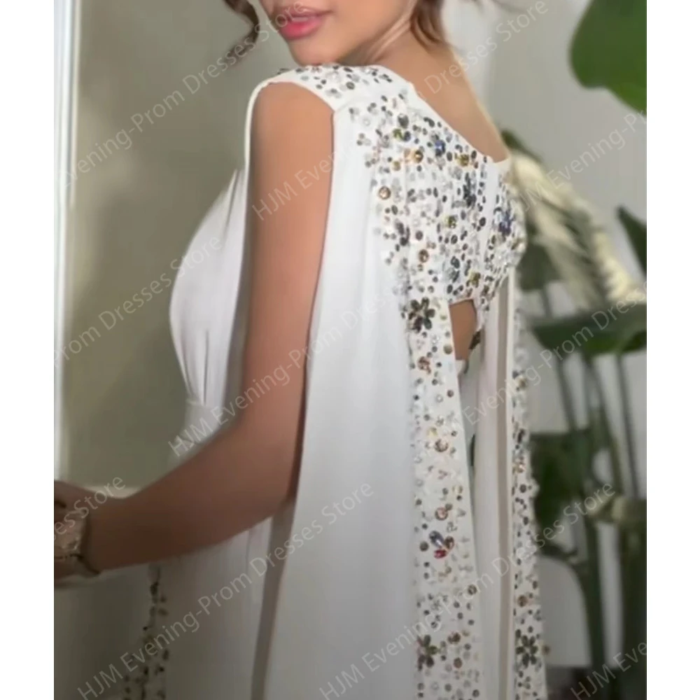 Mulheres Vestidos de noite longos cintilantes, Arábia Saudita, sem mangas, até o chão, Linha A, Formatura, Casamento, Eventos Especiais, Cerimônia