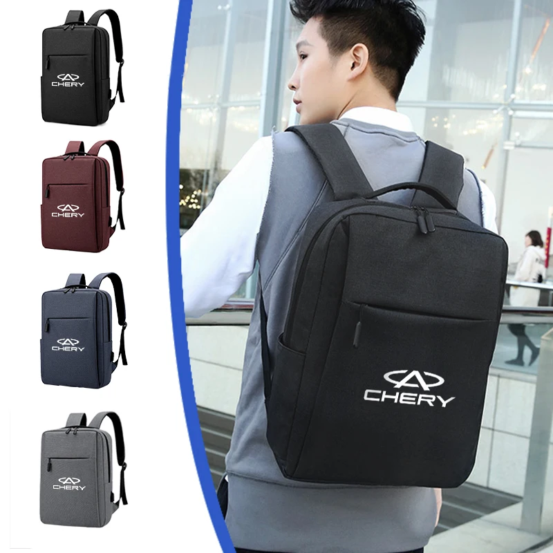 

USB Rechargeable School Bag Waterproof Laptop Backpack For Chery Tiggo 5 2 3 7 8 5X PRO 3X QQ Fulwin Face Arrizo A1 A3 A5 T1