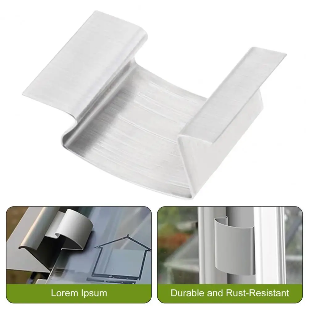 Spring Clip for Maintenance Stainless Steel Greenhouse Glass Clips Rust-resistant Sprung G Clips Durable Glazing Repair