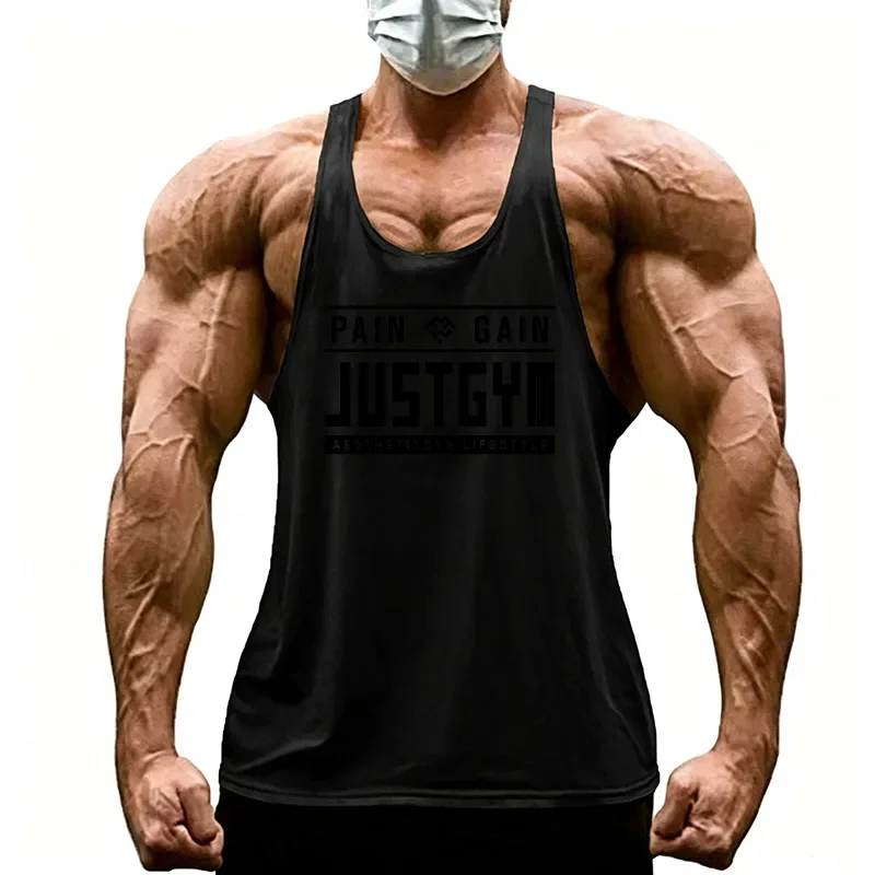 Men's Summer Running Vests Quick Dry Sleeveless Gym Tank Top Athletic Muscle Shirt For Bodybuilding Workout Fitness Training