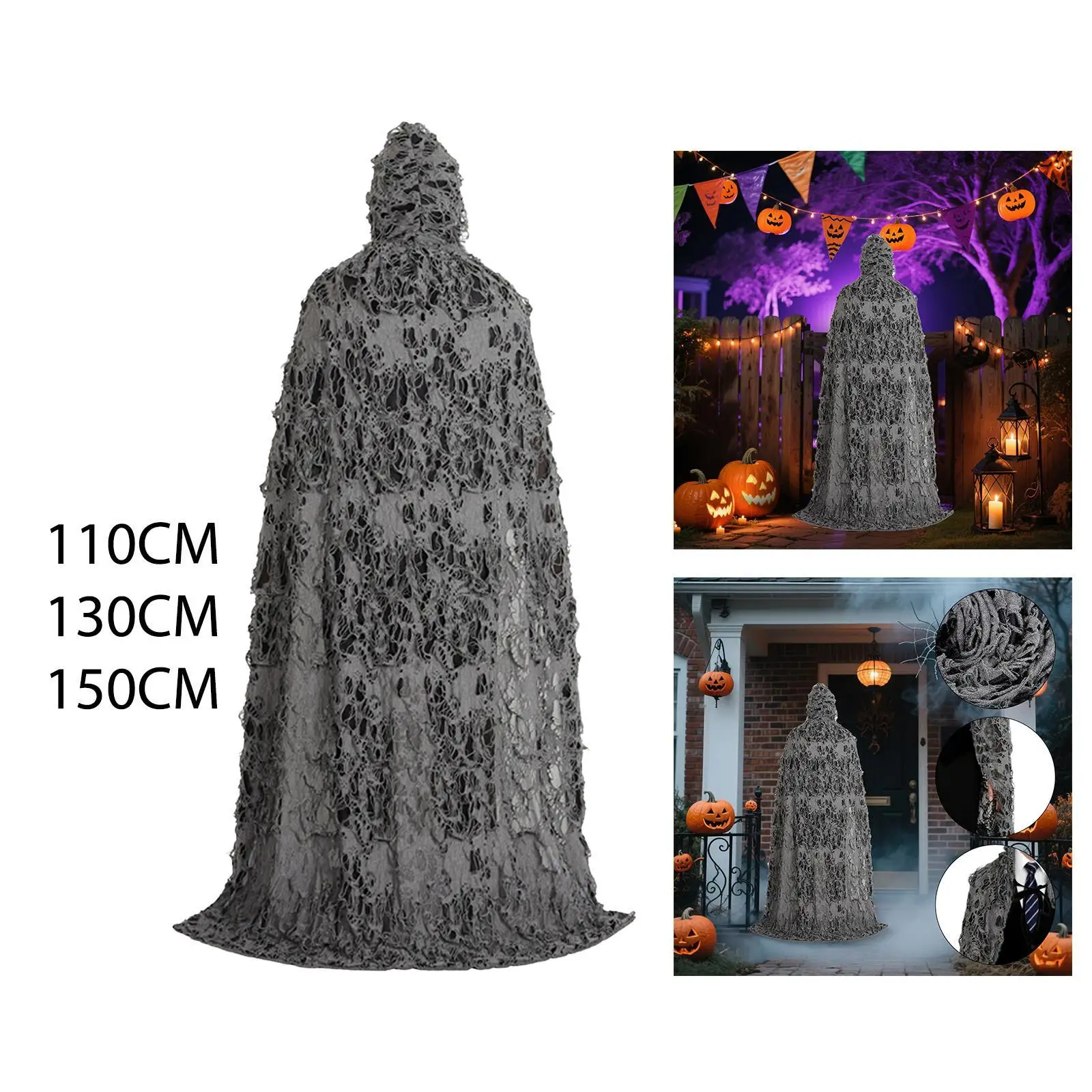 

Cosplay Cape Costume Hooded Robe Daily Dress up Halloween Cloak with Hood