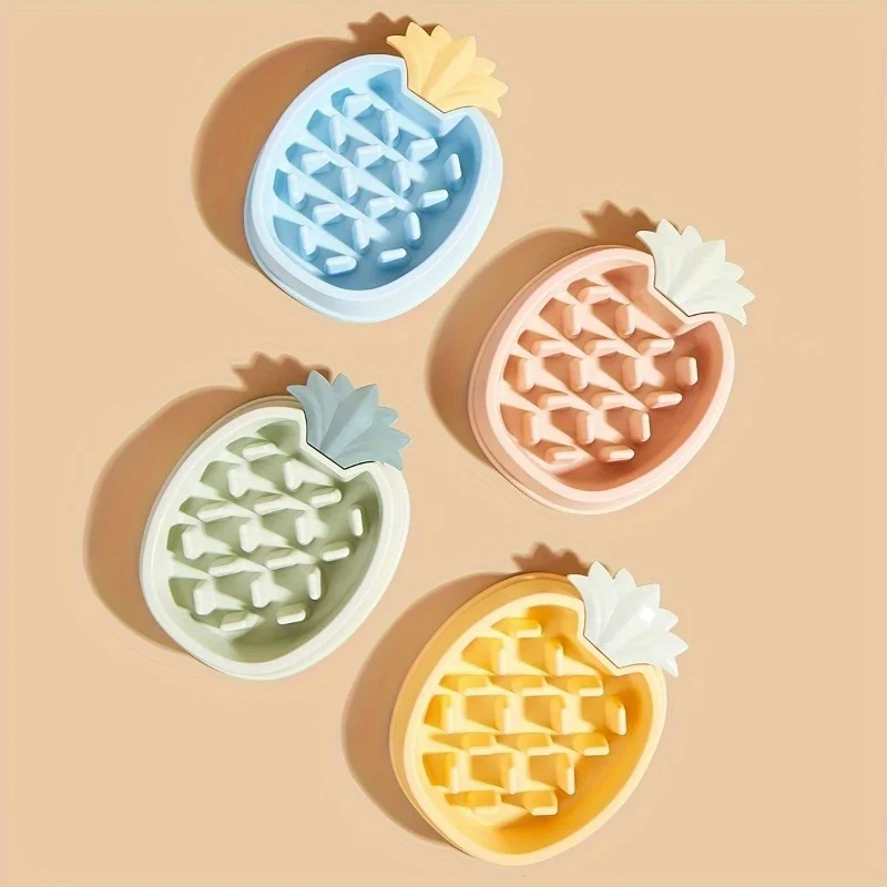 1pc Pineapple Shaped Slow Feeder Pet Bowl Anti-choking Dog Food and Water Bowl Pet Slow Feeding Basin Pet Puzzle Food Feeder