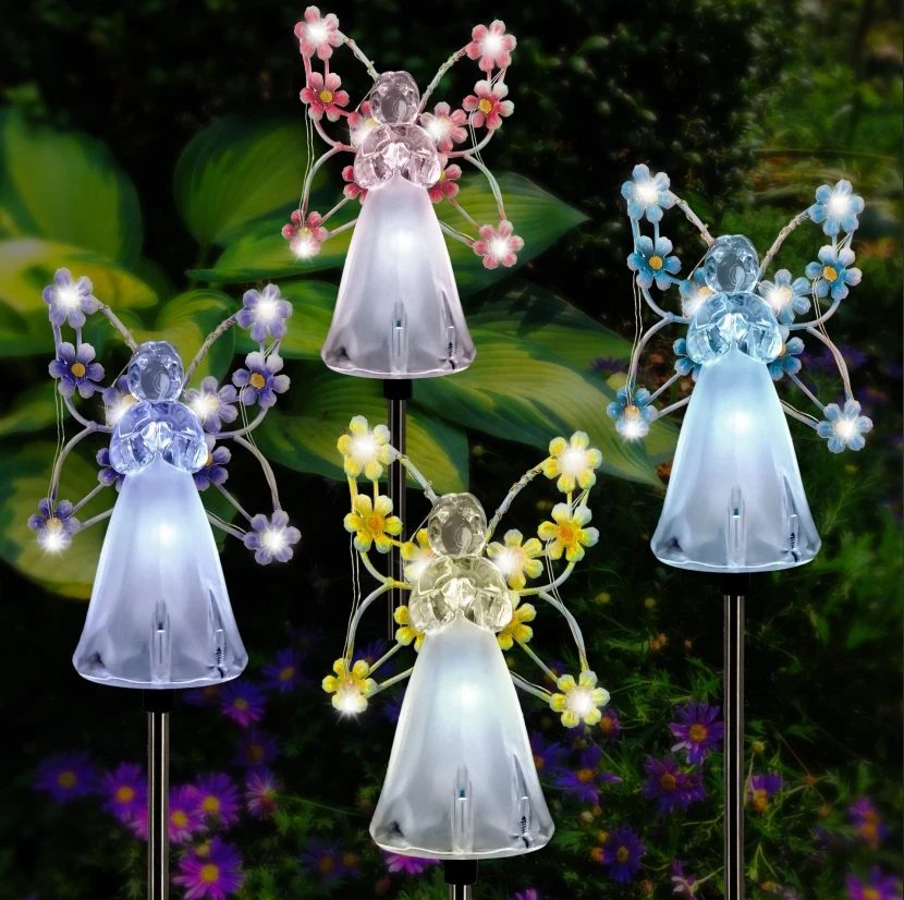 

Solar Light Outdoor Light Garden Angel Solar Landscape Decorative Waterproof Solar Pathway Lights Grave Cemetery Sympathy Gift