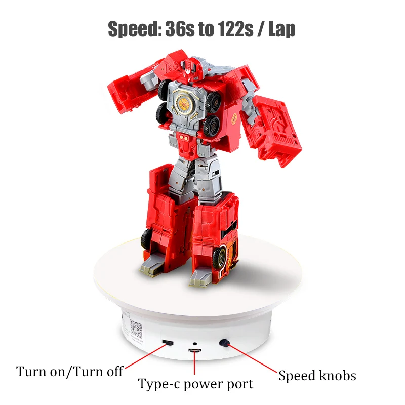 BFOLLOW 20/30/40cm Turntable Electric Mirror Display Stand 360 Rotate Speed Exhibition Motorized Base for Photography Video