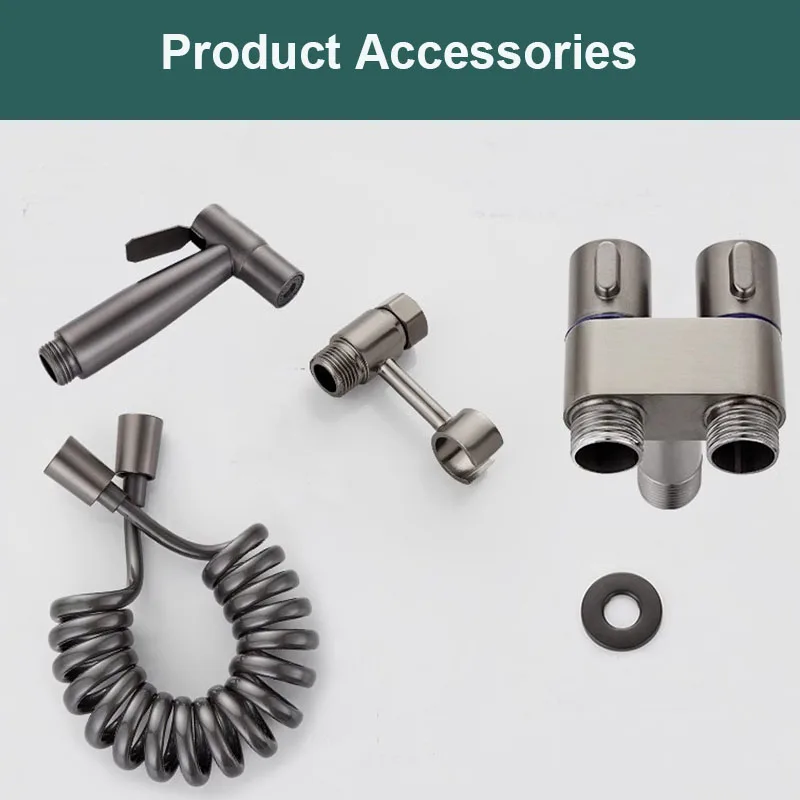 

Toilet Sprayer Set Cold Water Portable Bidet Toilet Handheld Flusher Zinc alloy Angle Valve Bathroom Cleaning Bidet