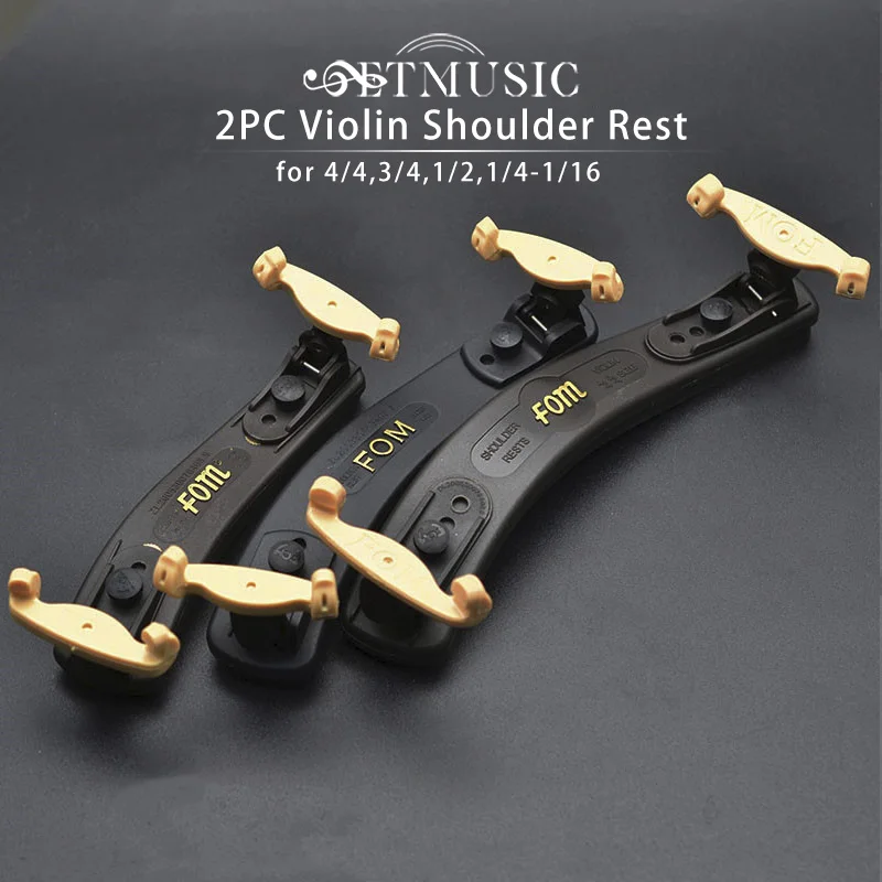 2pcs FOM Violin Double Side Adjustabale Shoulder Rest for 1/2 1/4-1/16 4/4 3/4 Violin Fiddle Accessories