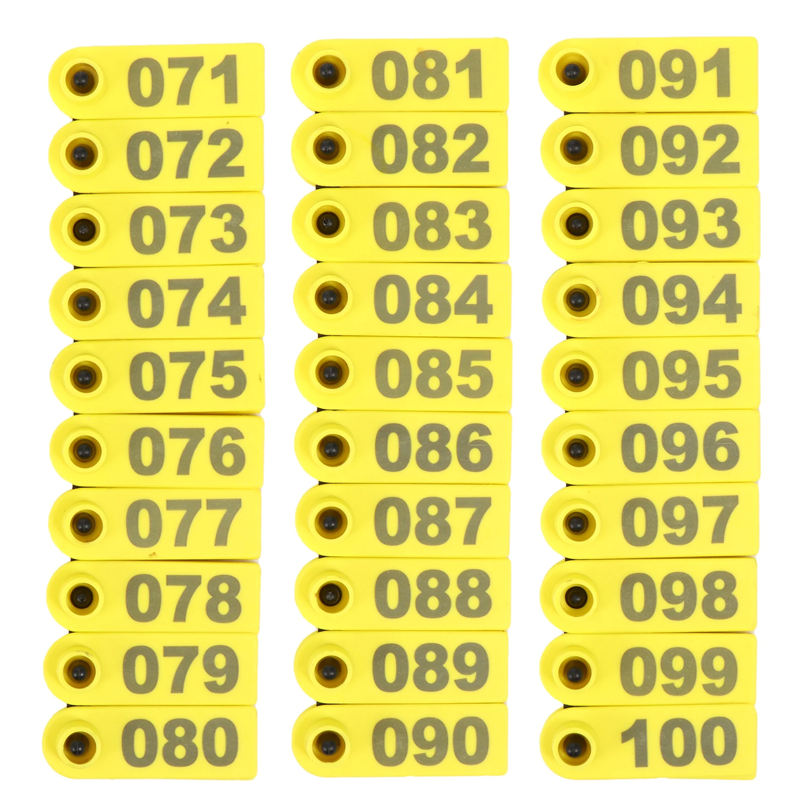

100pcs Livestock Ear Tags for Cattle Sheep Animal Number Tags Animal Identification Markers Lightweight Waterproof Anti UV