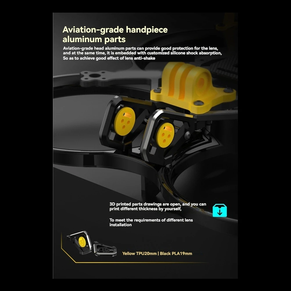 ABXHA لـ SpeedyBee Bee35 Pro 3.5 بوصة طقم إطارات لطائرات السباق بدون طيار FPV، لأجزاء الطائرة بدون طيار O3 HD VTX