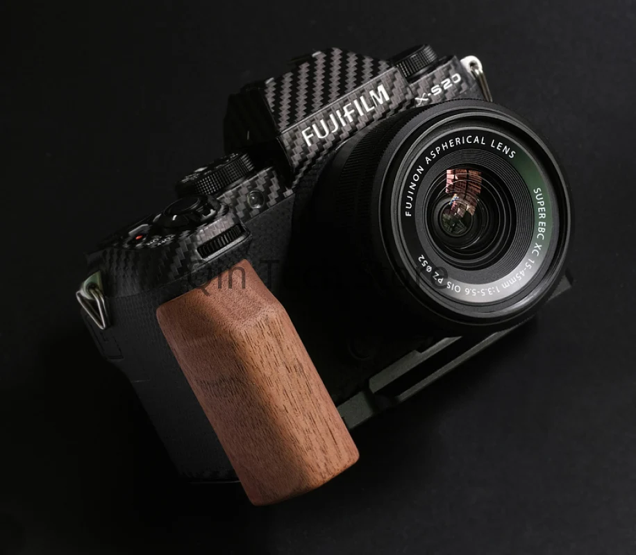 Wooden L Shape Plate Bracket Tripod Quick Release Base Ebony Hand Grip Fr Fujifilm Fuji Xs20 X-s20 Digital Camera Arca-Swiss RSS