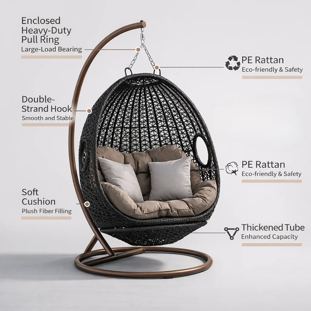 Kursi Ayun Gantung Rotan Moder - Hanging Egg Chair ulasan dan harga
