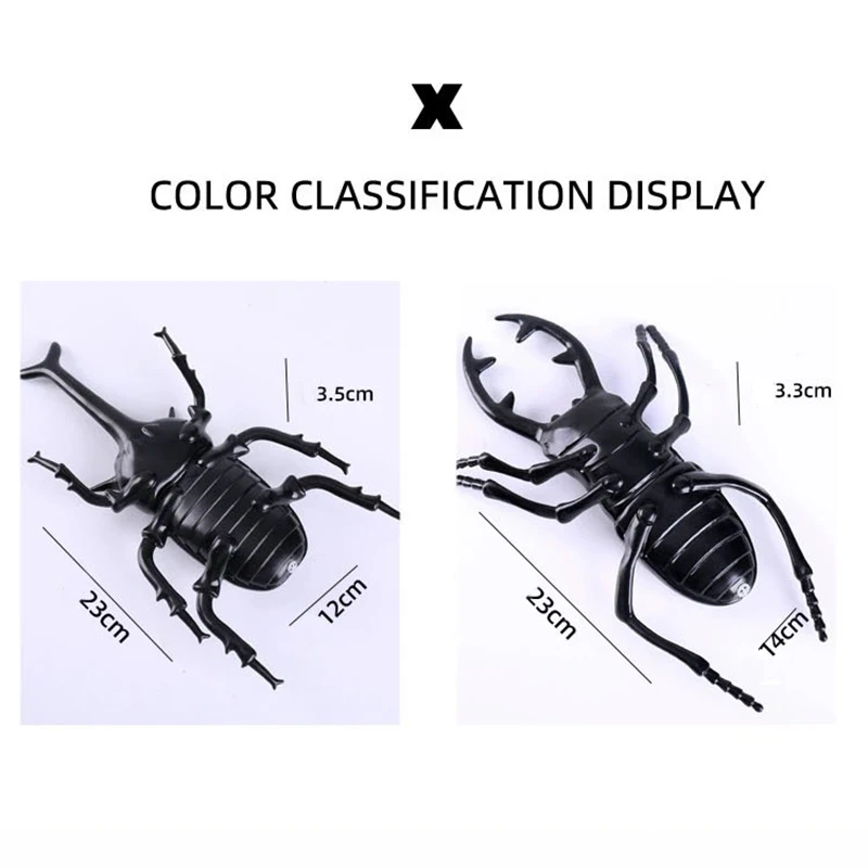 Fun Children's Early Education Cognitive Simulation Of Large Beetle Insect Animal Model Pinching Sound Toy Trick Toys Fidget Toy