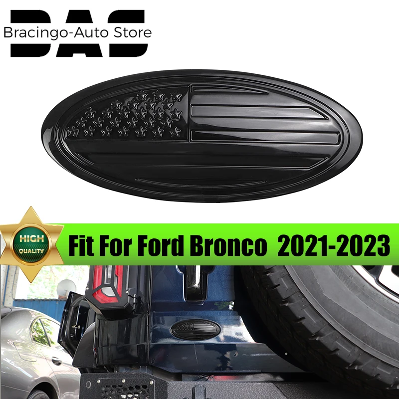 High Quality Fit For Ford Bronco 2021 2022 2023 2/4 Door Tailgate Oval Emblem Car Decor Badge 5