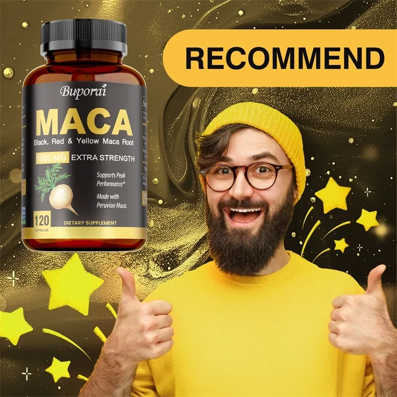 Maca Capsules - Increase Size, Hardness, Improve Strength, Thicken, Relieve Fatigue