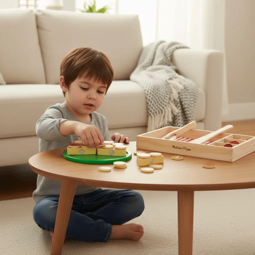 Apprendimento alimentare Giocattolo simulato per pizza Gioco di ruolo Gioco di frutta e verdura Fai finta di giocare Set di giocattoli da cucina Casa da gioco in legno