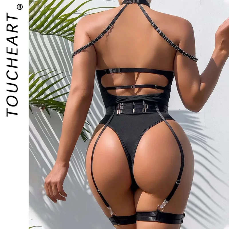 Toucheart сексуальное женское белье женское сексуальное женское белье сбор коррекции фигуры сексуальный комбинезон на бретельках сплошной цвет комбинезон с лямкой на бретельках комплект