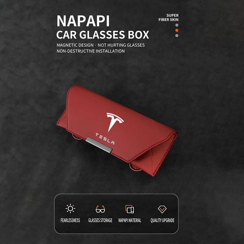 

Tesla Model Y Juniper Tesla Model 3 S X Highland Body Kit interior 2026 Accessories Car Sunglasses Glasses Holder Glasses Case