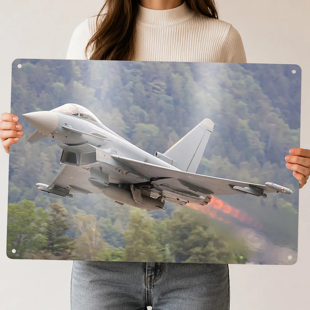 Fighter Jet Take Off Metal Poster Perfect Gift for Fans Lovers Customized Wall Art Metal Sign for Home Decor Room Interior House