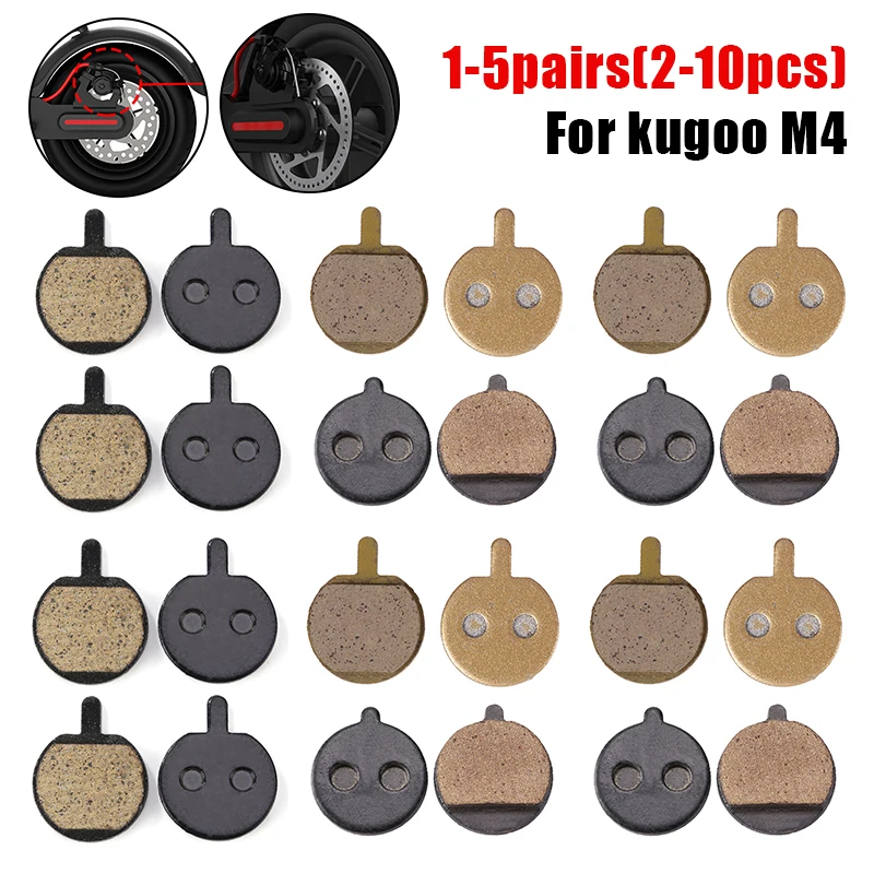 1-5Set 10 Inch Electric Scooter Brake Pads Kick Scooter Replacement Parts for KUGOO Skateboard Folding Bike Brake Pads