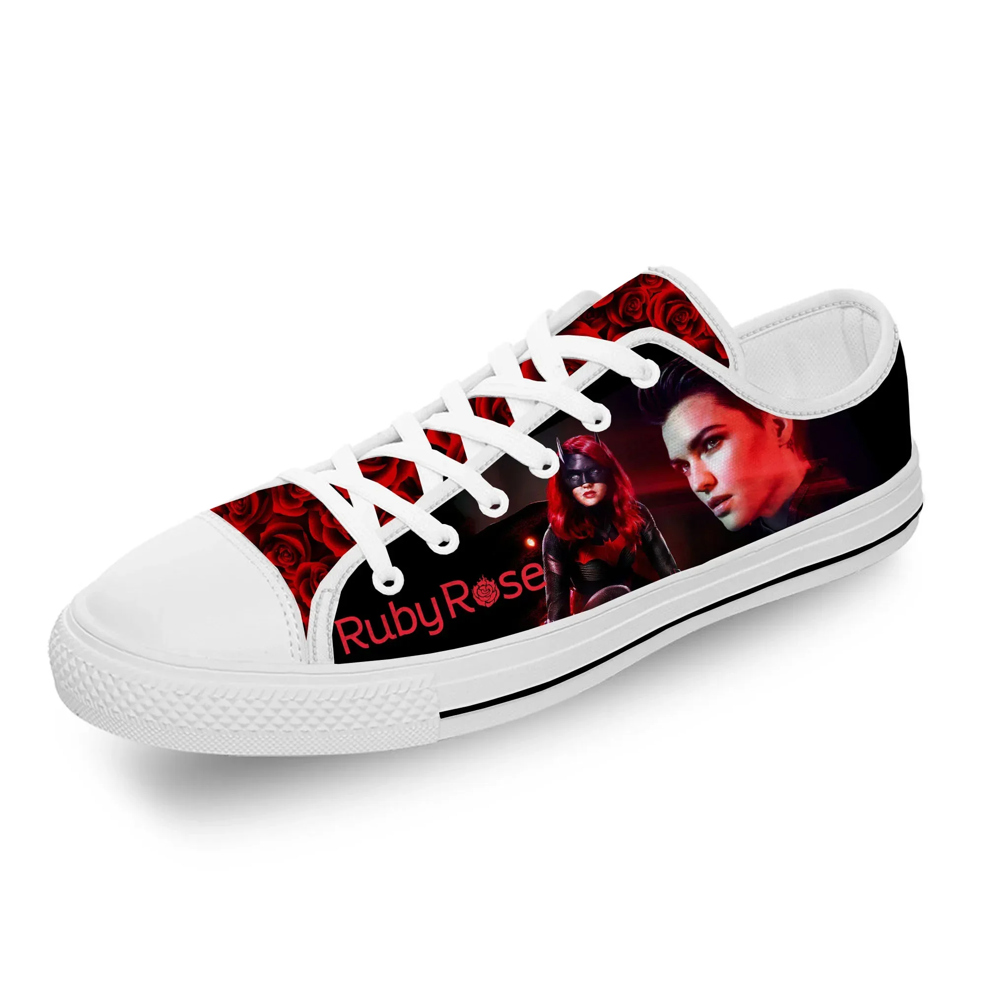 Ruby Rose Low Top Sneakers Herren Damen Teenager Freizeitschuhe Canvas Laufschuhe 3D-Druck Schuhe Cosplay Atmungsaktiv Leichter Schuh