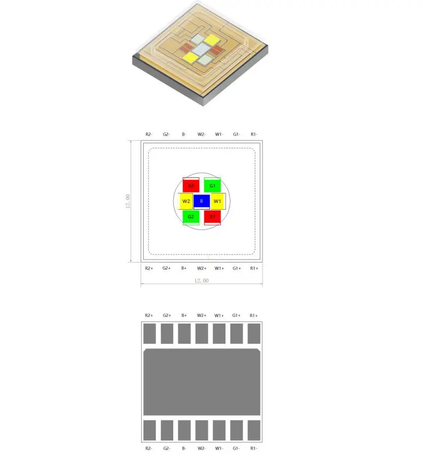 

TYANSHINE TX-1212RGBL/W120 RGBA/RGBL 4-in-1 120W LED Chip Ceramic Base High Power LED Emitter For Moving Head Spot Stage Light