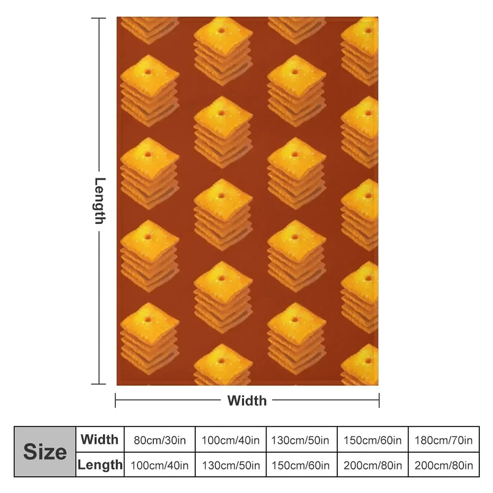 Cheese Cracker Stack Throw Blanket couch cozy soft plush fuzzy picnic outdoor blanket
