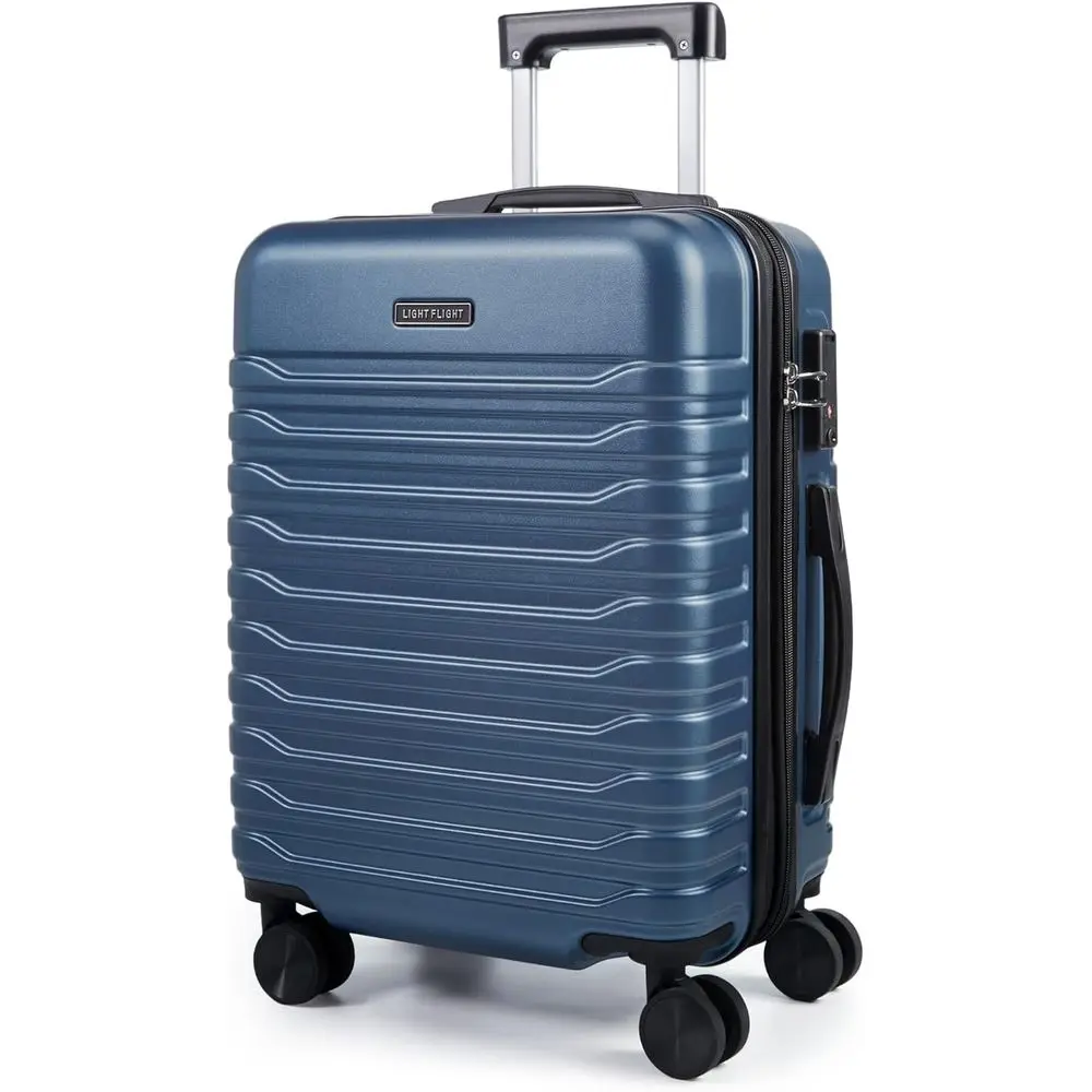 

Expandable 22 Hard Shell Spinner Suitcase with TSA Lock, 20, Airline Approved, Blue