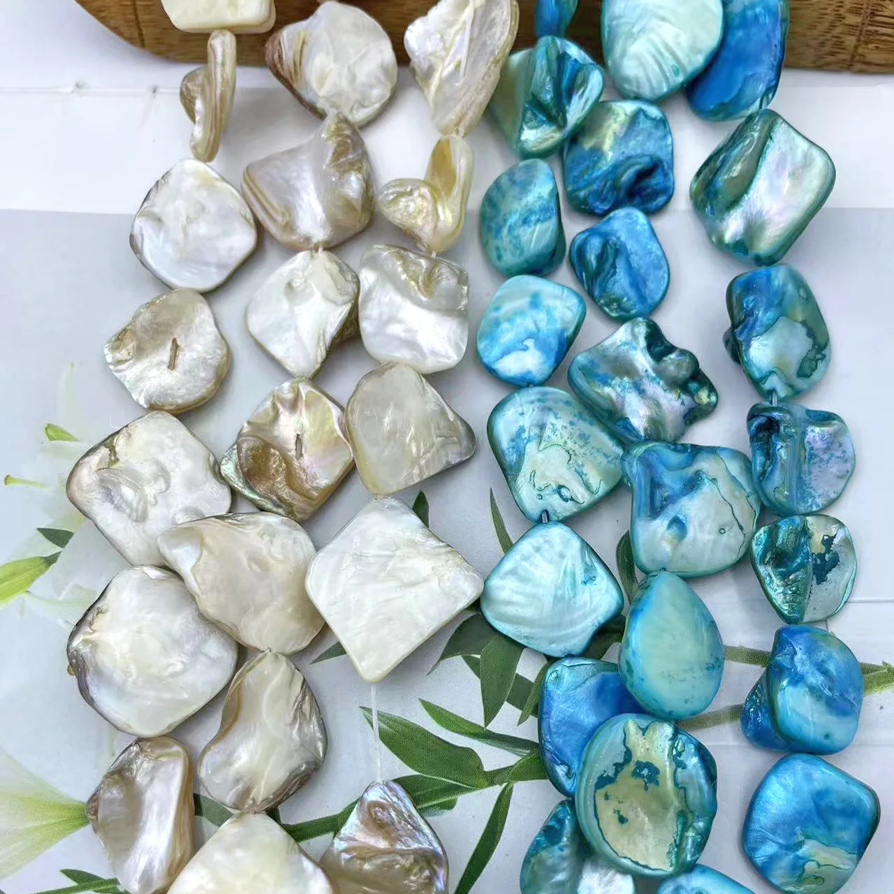 New Natural Freshwater Shell Irregular Square Bead Handmade DIY Fashion Bracelet Necklace Jewelry Accessories Wholesale