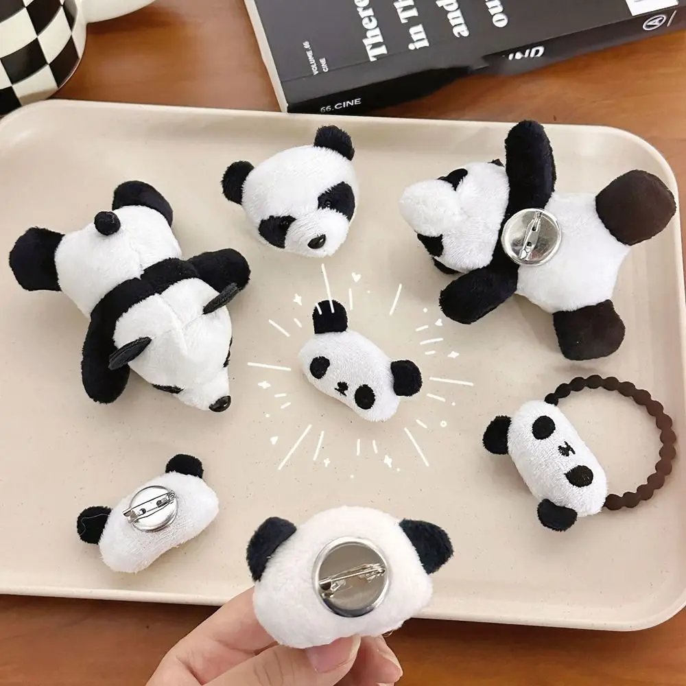 เชือกผมผู้ถือหางม้ายืดหยุ่น Hairpin ตุ๊กตาสัตว์ตุ๊กตาเข็มกลัด PANDA แถบคาดศีรษะผู้หญิงอุปกรณ์เสริมผมสไตล์จีน Headwear