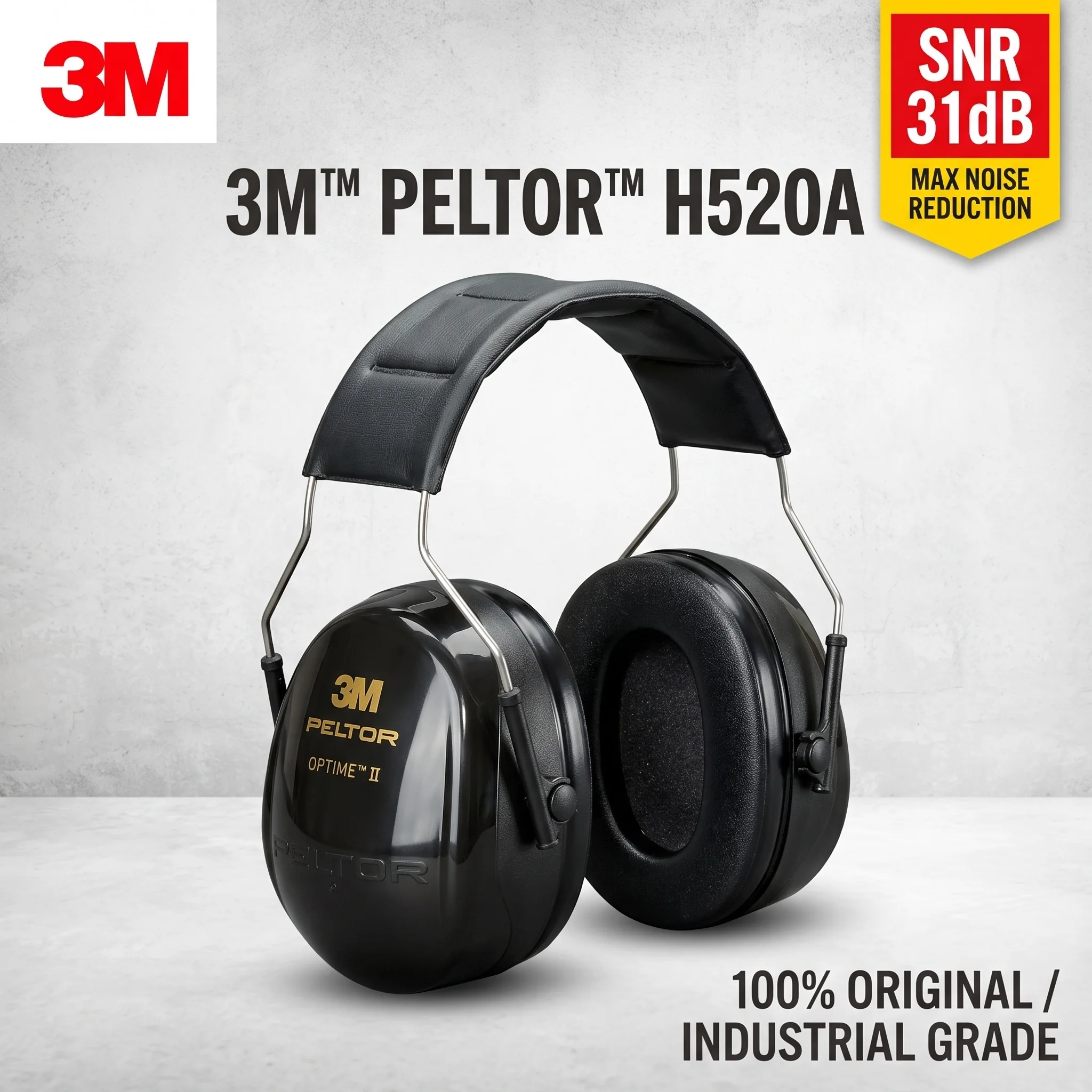 3M PELTOR H520A Headband Noise Reduction Ear Muffs Industrial Hearing Protection Ear Defenders Safety Ear Protection