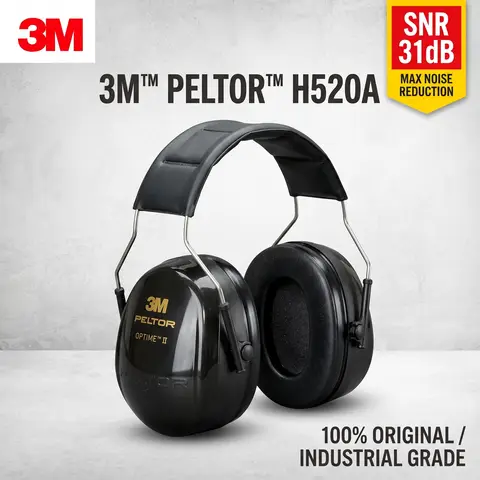 3M PELTOR H520A Headband Noise Reduction Ear Muffs Industrial Hearing Protection Ear Defenders Safety Ear Protection