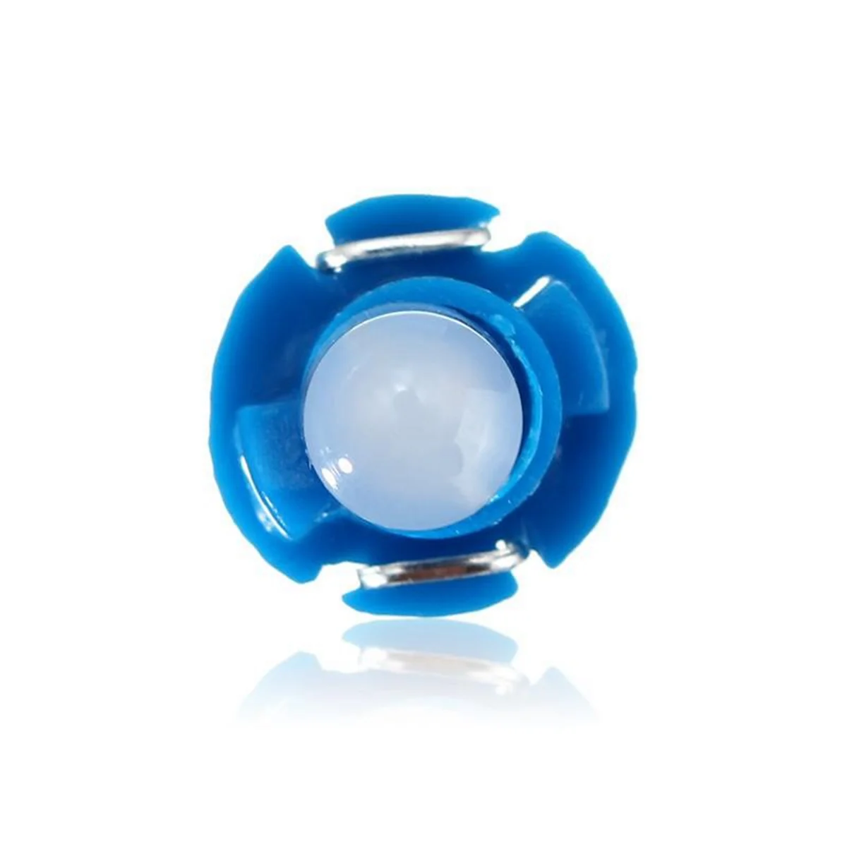 #493W 10Pcs Car Dash Instrument Base Light Lamp T4.2 COB Car Wedge Dashboard Bulb DC12V Lamp (blue)