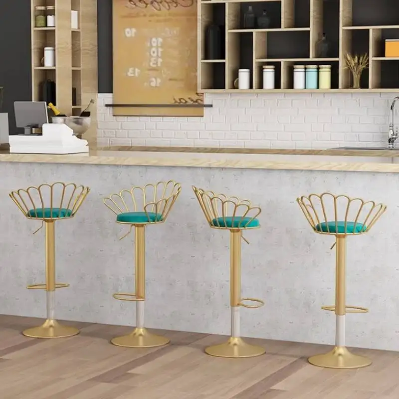 

Minimalistic High Modern Bar Chairs Lounge European Comfortable Bar Chairs Design Adjustable Chaises Salle Manger Accessories